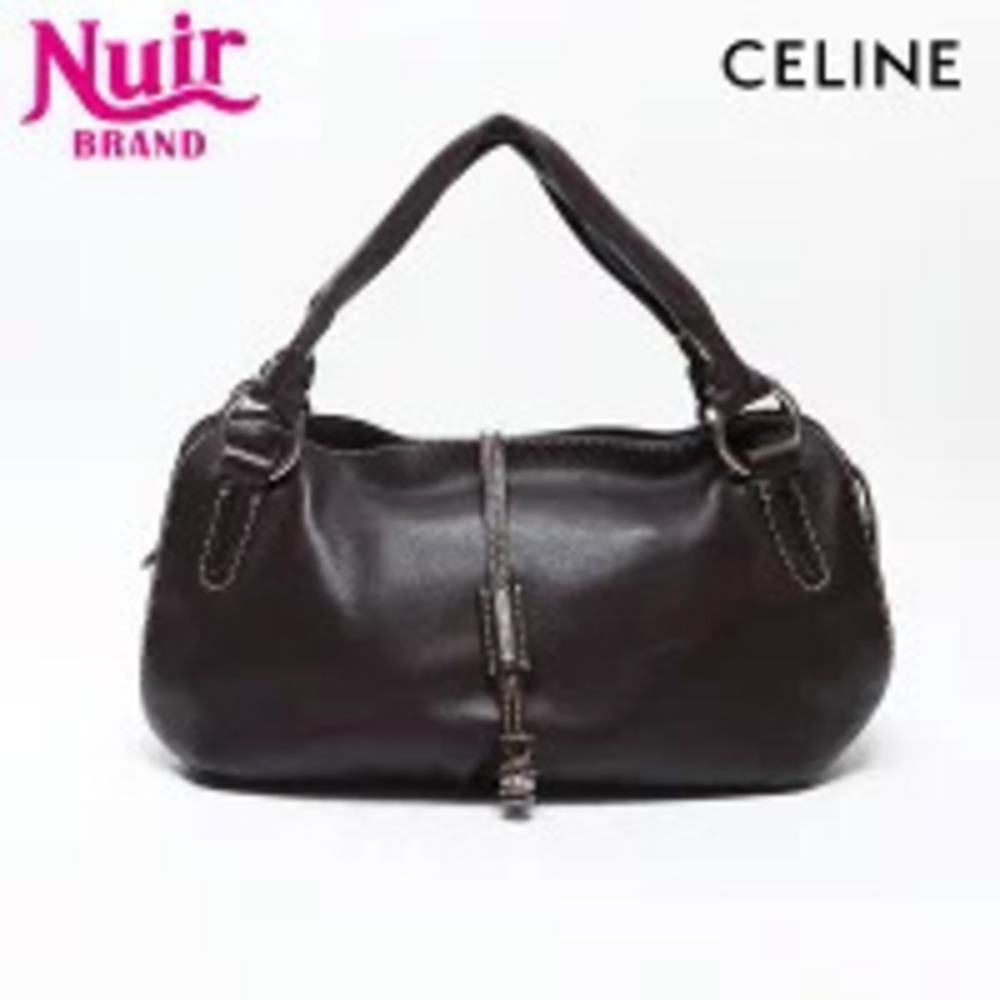 Celine Bitter Sweet Leather Handbag Brown